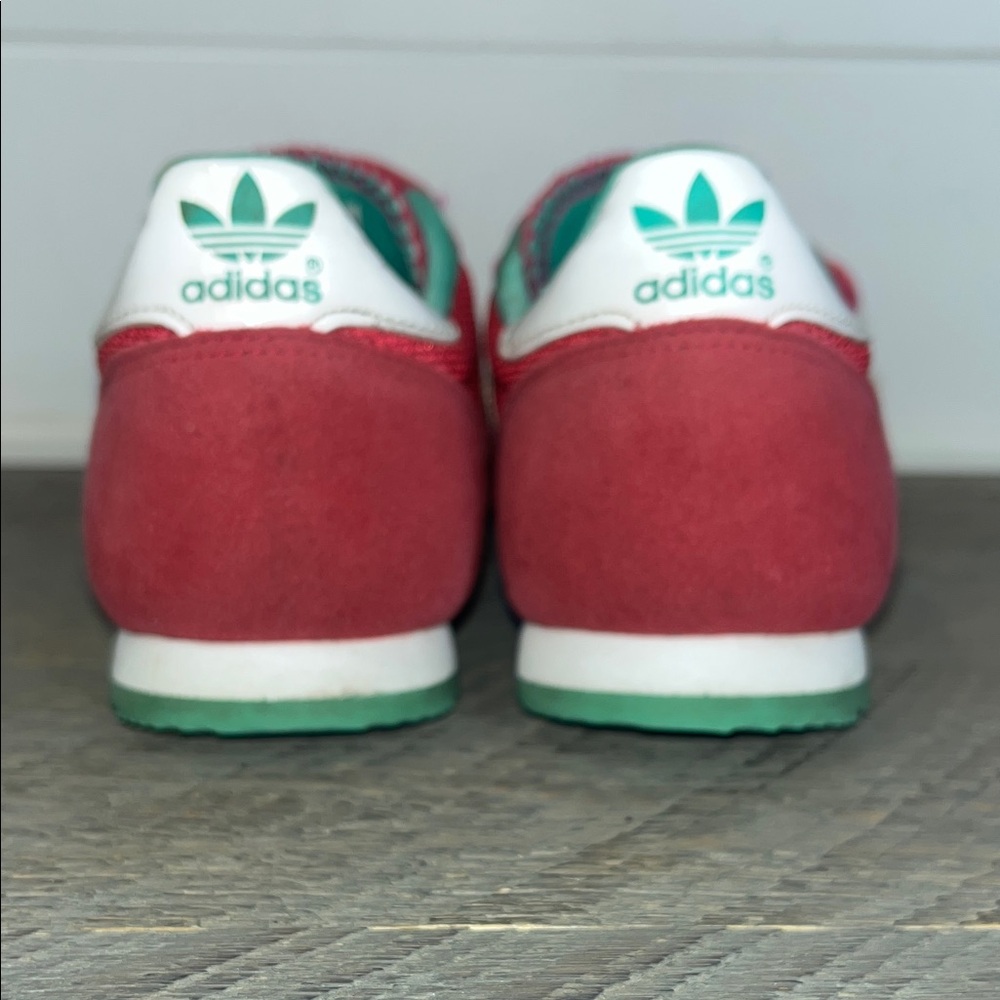 Adidas Dragon OG CF C Girls Sneakers Pink/White/Green Size 2 - Picture 7 of 10